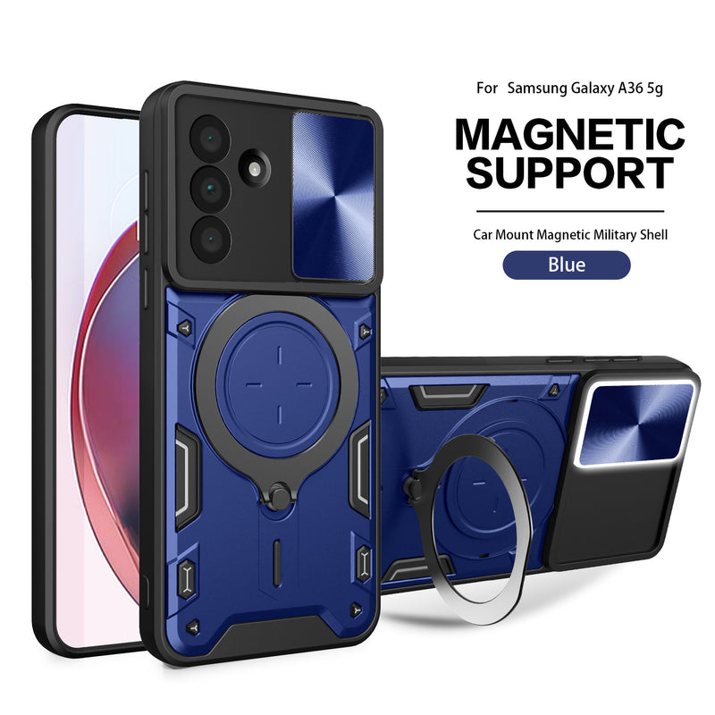 Samsung Galaxy A35 Phone Case Magnetic Suction Sliding Window Anti Fall Protective Cover