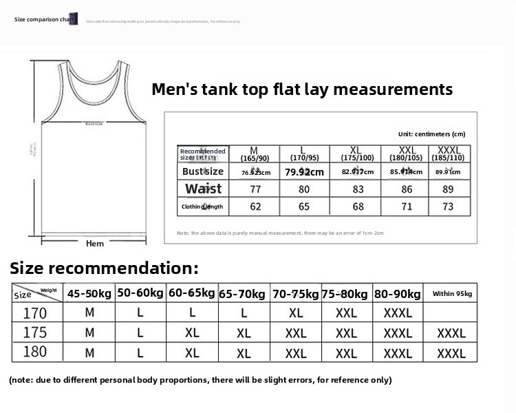 Men's pure cotton sports sweat absorbing cotton vest