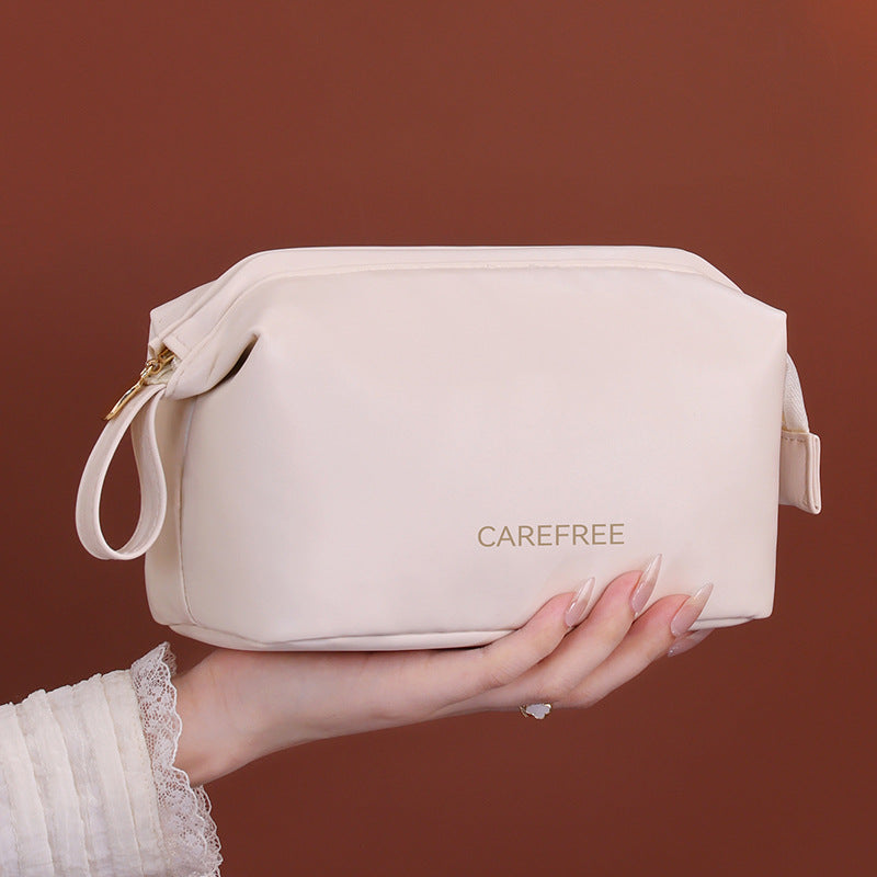 Waterproof Zipper Closure PU Material Makeup Pouch for Woman Spill Proof Interior Organizer Portable for Bag for Commute