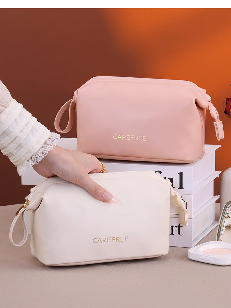 Waterproof Zipper Closure PU Material Makeup Pouch for Woman Spill Proof Interior Organizer Portable for Bag for Commute
