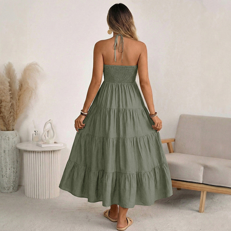Woman Fashion Summer Dress Light Green