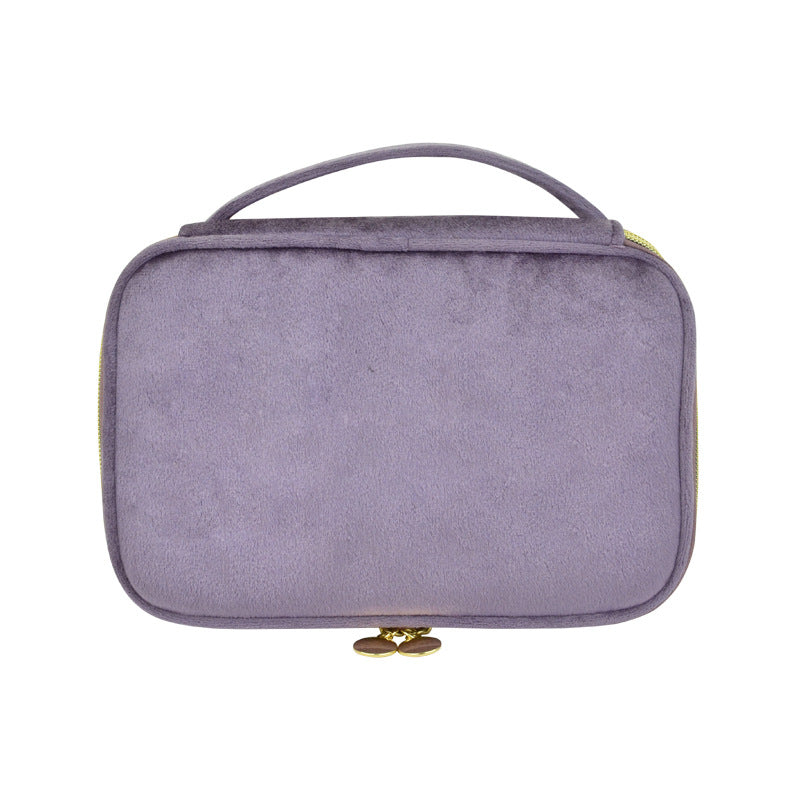 Luxury Velvet Pouch Bag Handle Soft Flannel Makeup Storage Organizer  Logo England Style