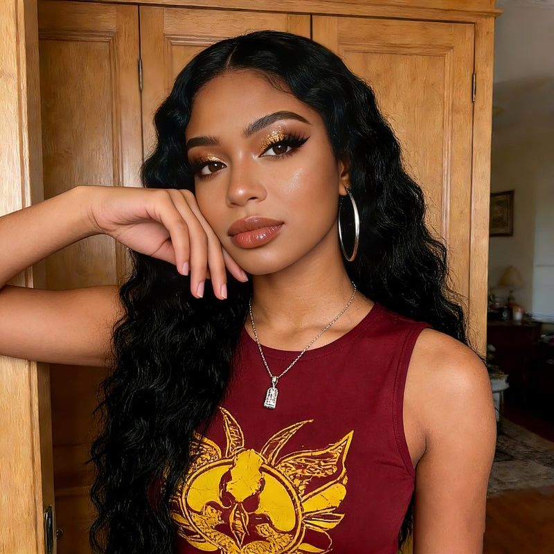 European and American Wigs Womans Long Curly Hair Small Curls Micro Curl Explosive Headgear
