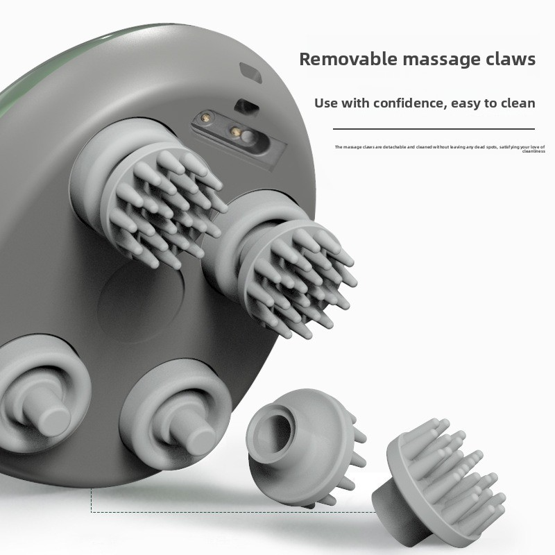 Intelligent mini meridian dredging vibration kneading scalp massage instrument