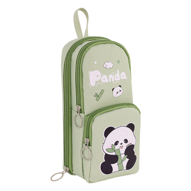 3 Layer Multi-Functional Large Capacity Dirt Resistant Student Appearance Level Small Bag Panda Pen Bag