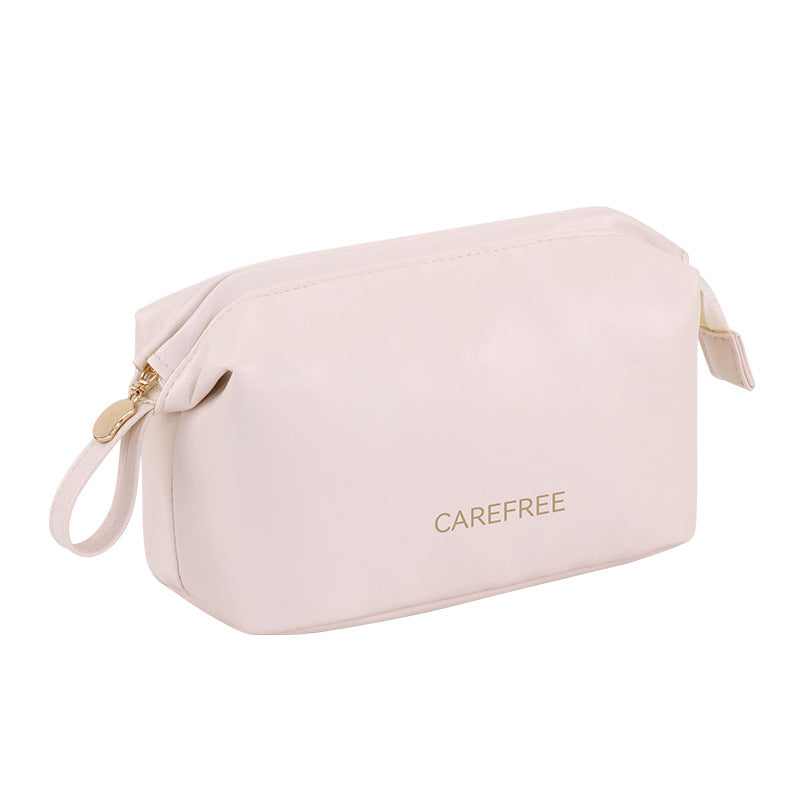 Waterproof Zipper Closure PU Material Makeup Pouch for Woman Spill Proof Interior Organizer Portable for Bag for Commute