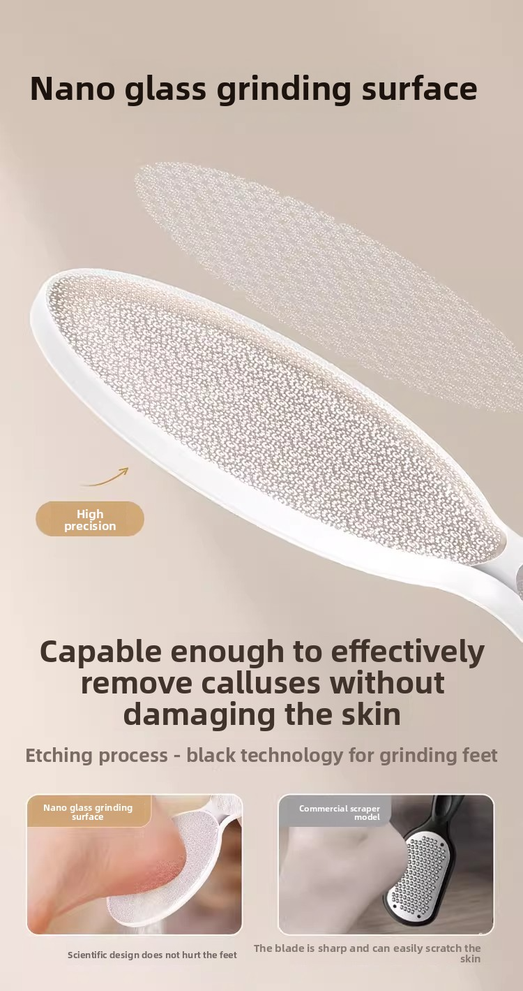 Nano glass heel peeling and foot repair tool, foot rubbing and grinding stone, gift box