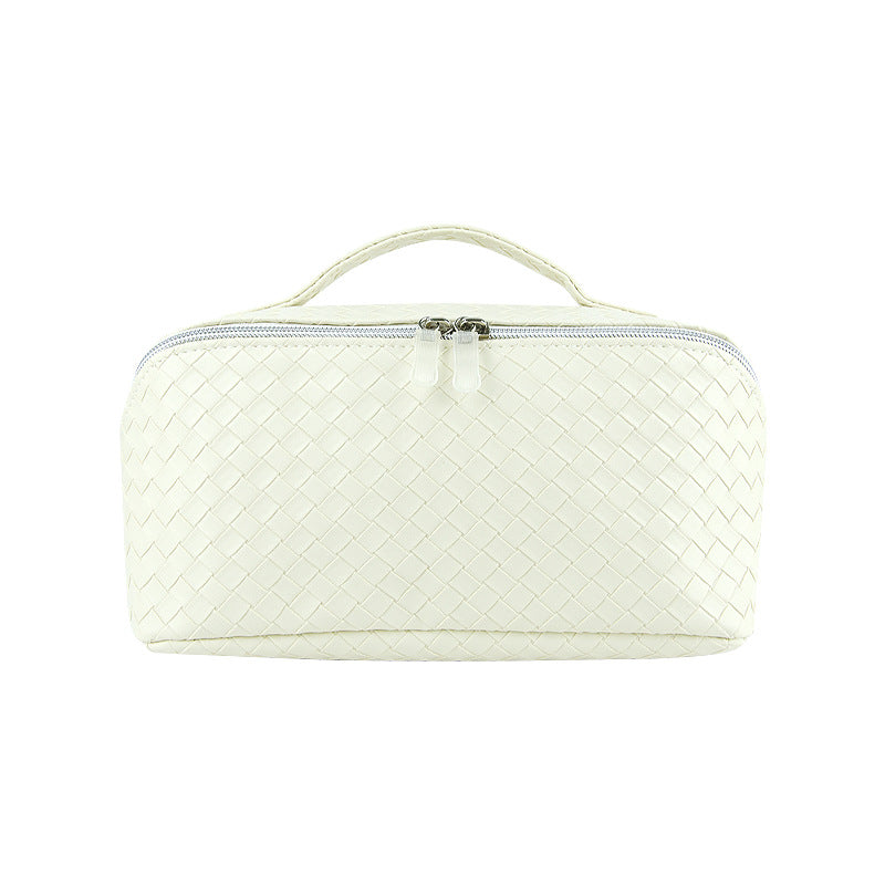 Style Fashionable Large-capacity Textured PU Leather Woven-pattern