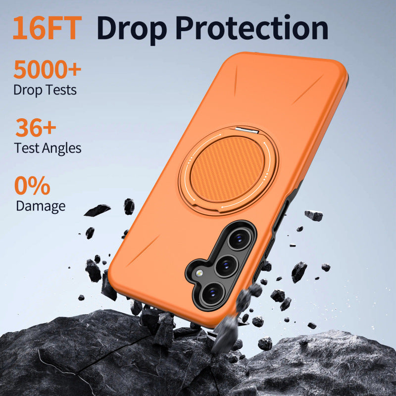 Samsung Galaxy A15 A25 A26 A14 Phone Case F17 A05 S A16 A27 Rotating Bracket Car Magnetic Anti Drop Protective Cover