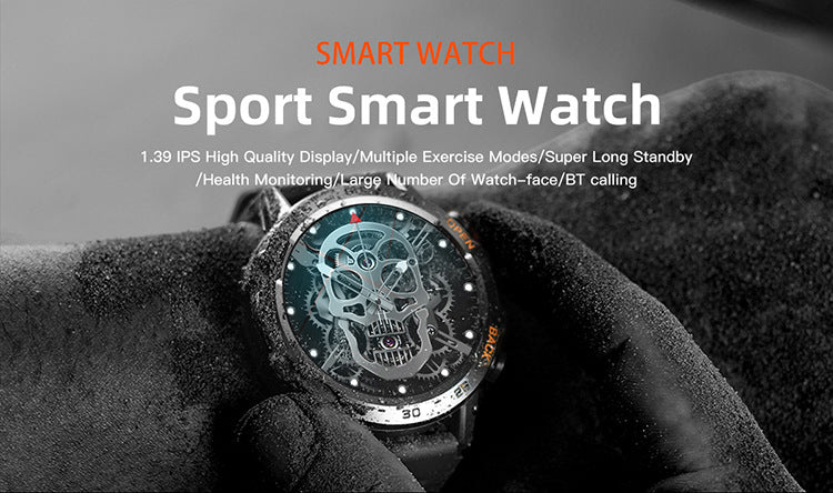 Outdoor Tactical Smartwatch, 1.39" IPS Screen, 120+ Sports Modes, Health Monitoring, Bluetooth Call, Fitness Tracker for Men