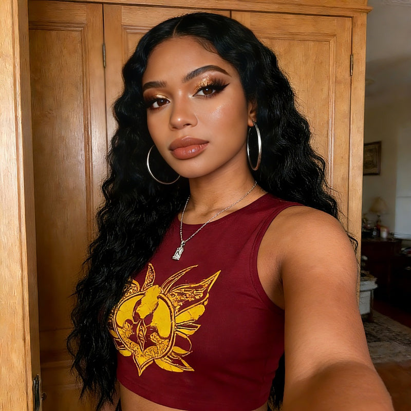 European and American Wigs Womans Long Curly Hair Small Curls Micro Curl Explosive Headgear