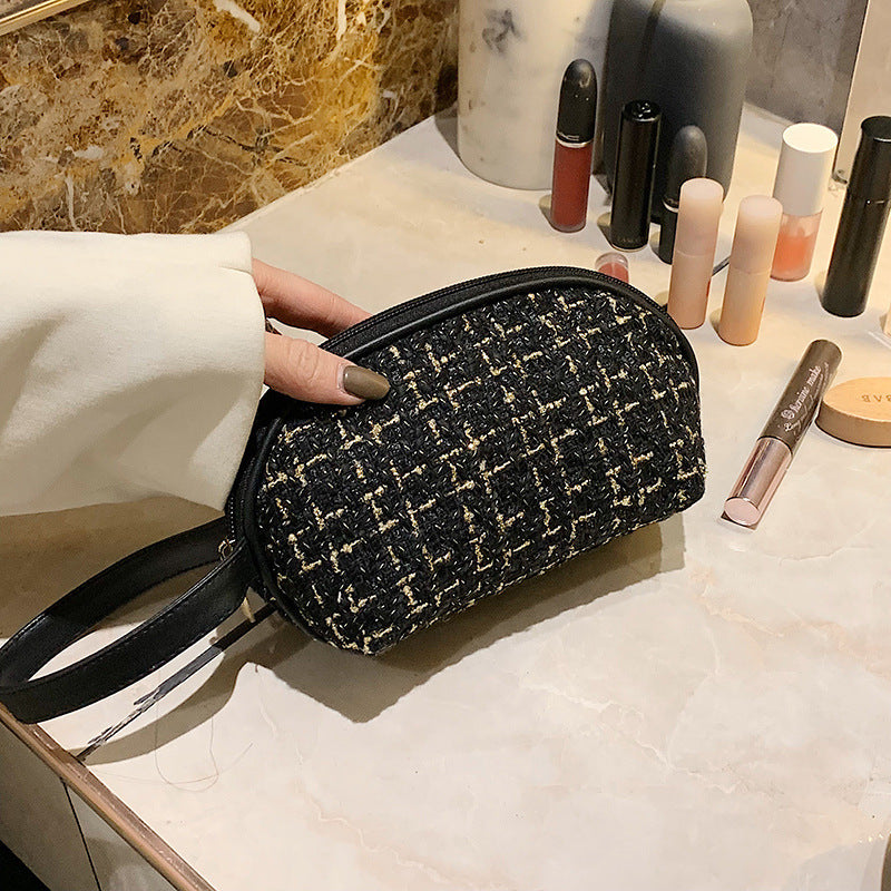 Fashion  Makeup Bag Convenient Large Capacity Simple Portable Canvas Cosmetic Bag