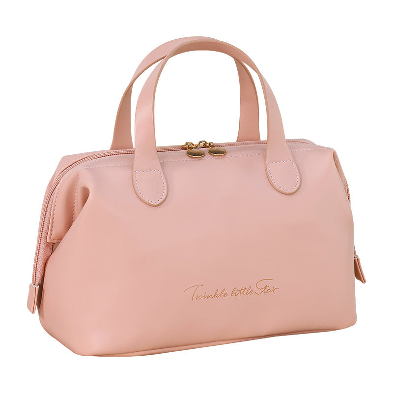 Large Capacity Travel Cosmetic Organizer Bag Multifunction PU Leather Travel Bag for Woman Toiletries