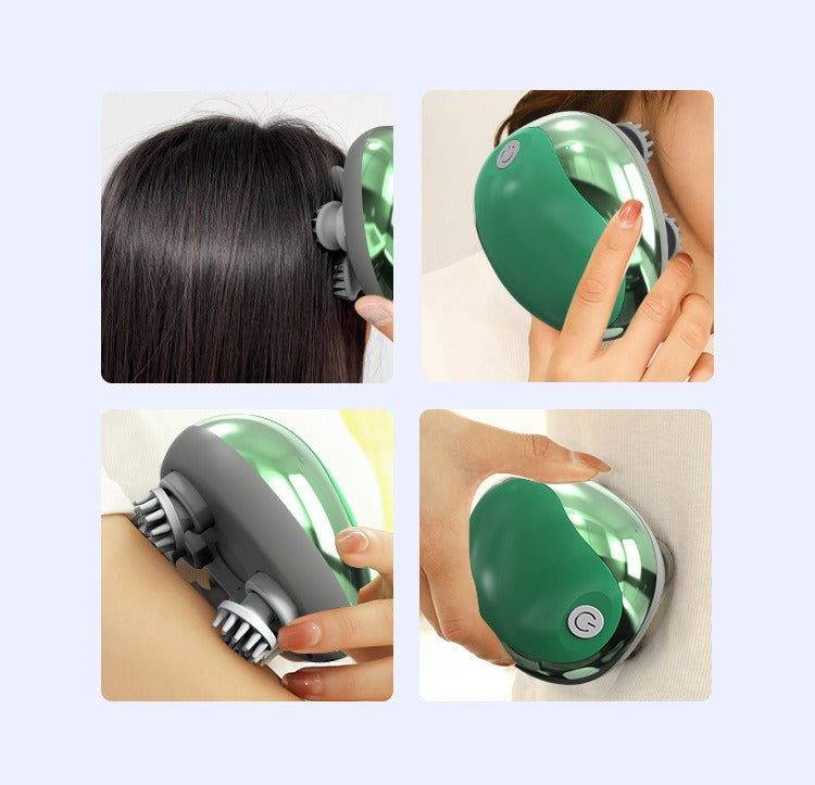 Intelligent mini meridian dredging vibration kneading scalp massage instrument
