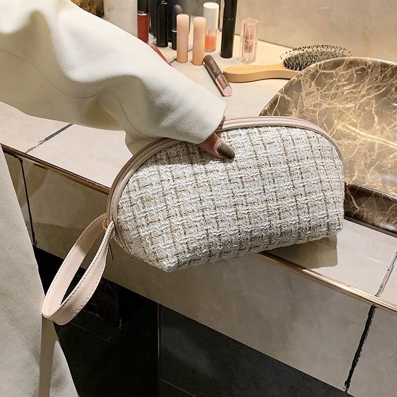 Fashion  Makeup Bag Convenient Large Capacity Simple Portable Canvas Cosmetic Bag