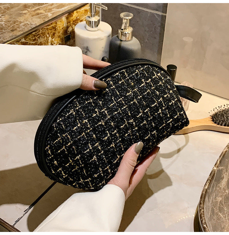 Fashion  Makeup Bag Convenient Large Capacity Simple Portable Canvas Cosmetic Bag