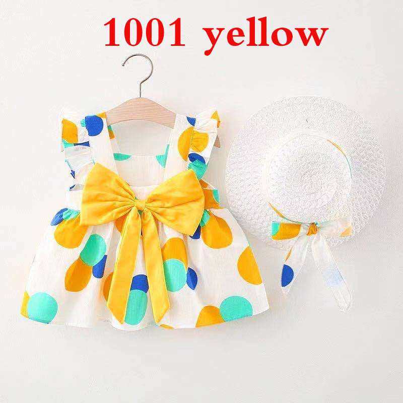Princess camisole dress, baby cotton dress including Hat