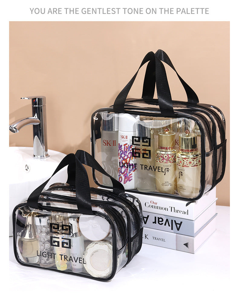 Portable Makeup Toiletry Bag Dry Wet Separation Transparent Storage Travel Fitness Swimming Essentials