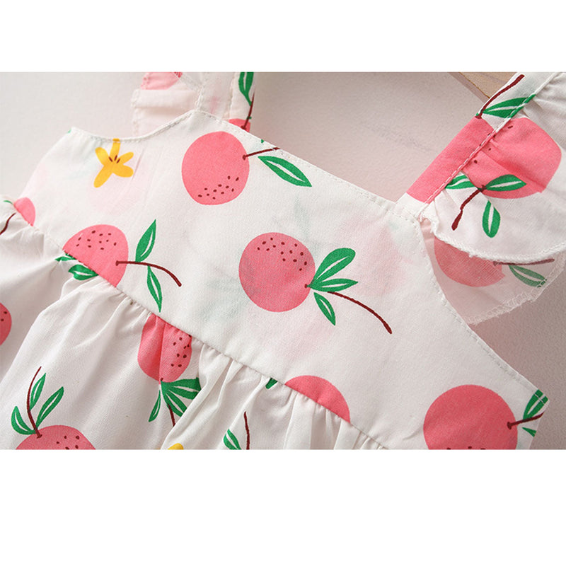 Princess camisole dress, baby cotton dress including Hat