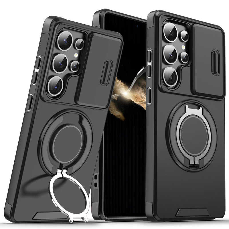 Suitable for Samsung S26 Ultra S25 phone case magnetic bracket S25 sliding window anti fall phone protective case