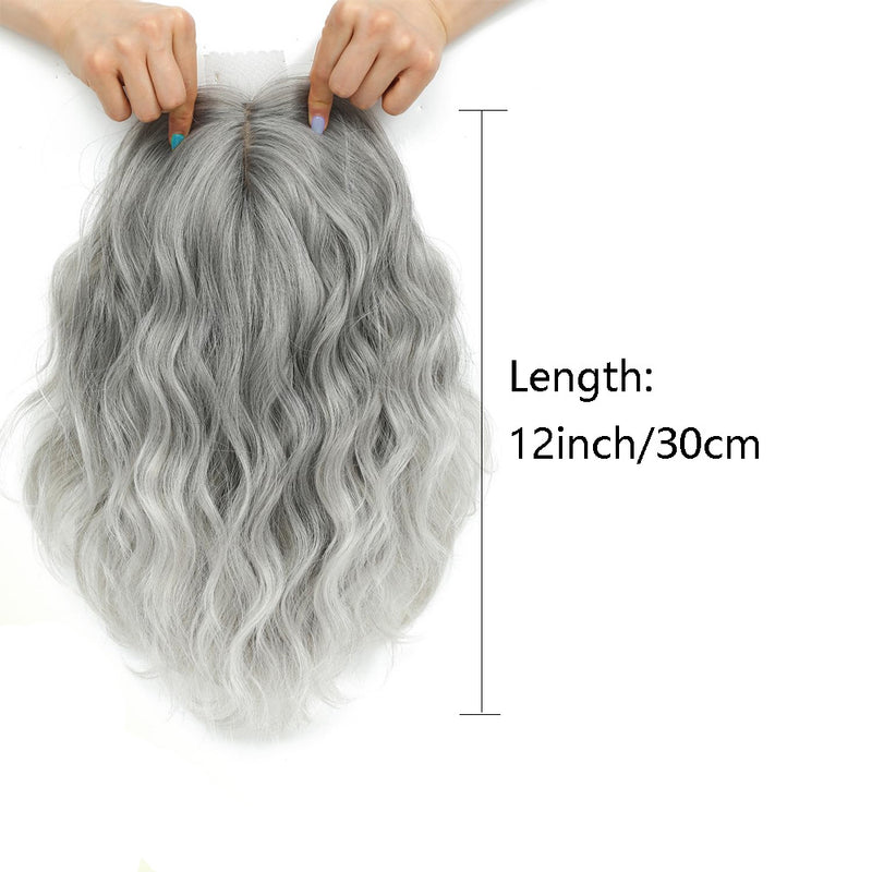 Wave shaped synthetic heat-resistant wig with bangs