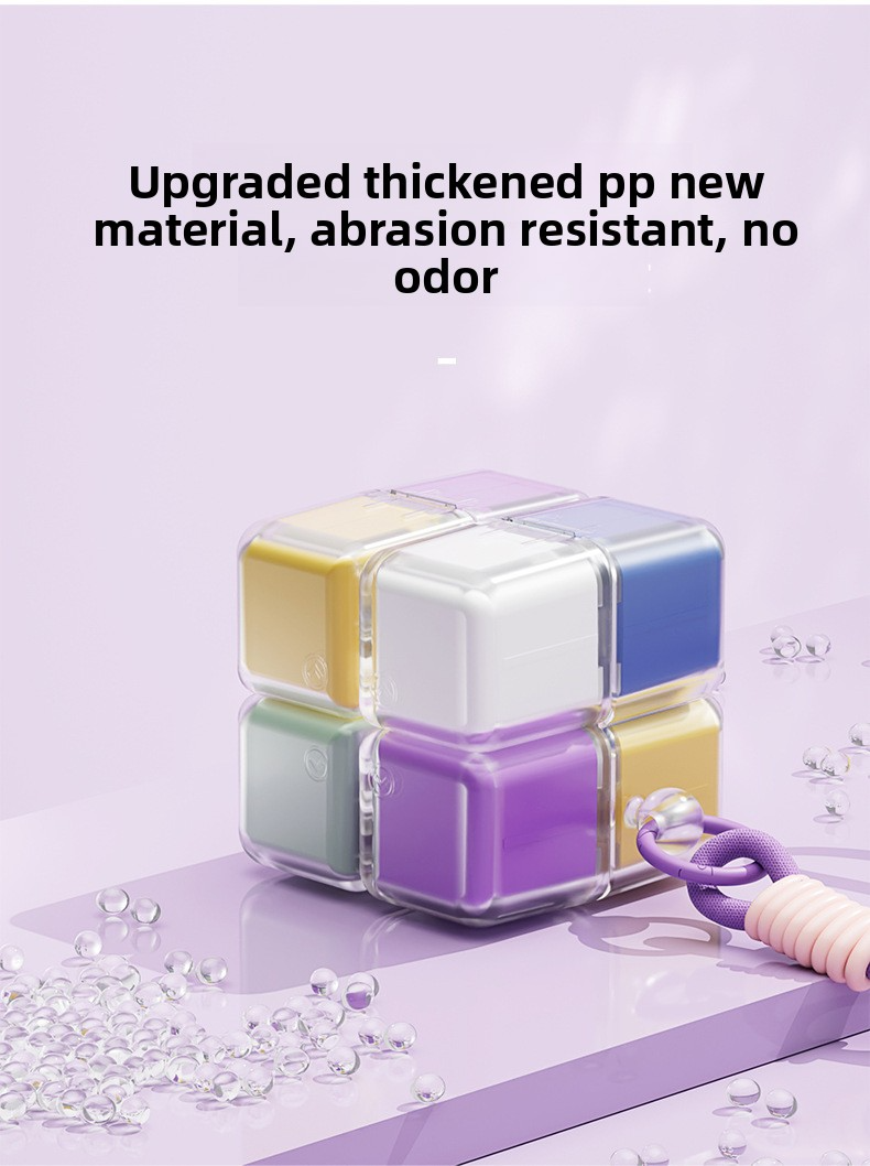 Rubik's Cube Portable Packaging Storage Box, 7-Day Weekly Portable Medication Storage Box