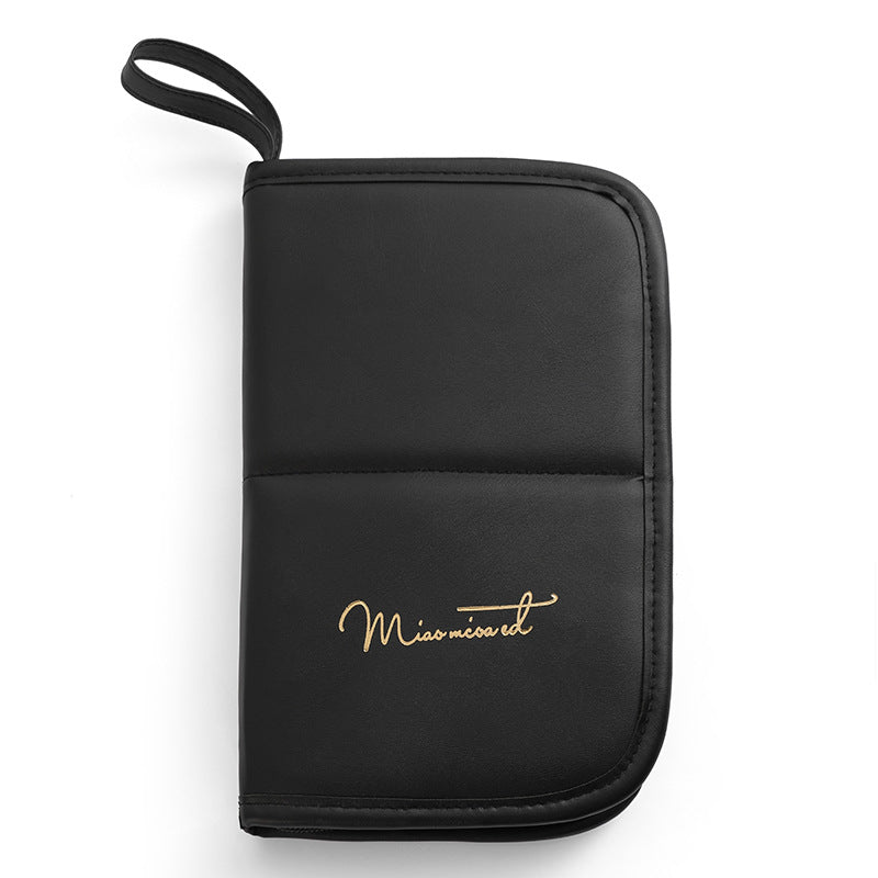 Waterproof Makeup Bag Foldable Travel Cosmetic Organizer with Brush Holder