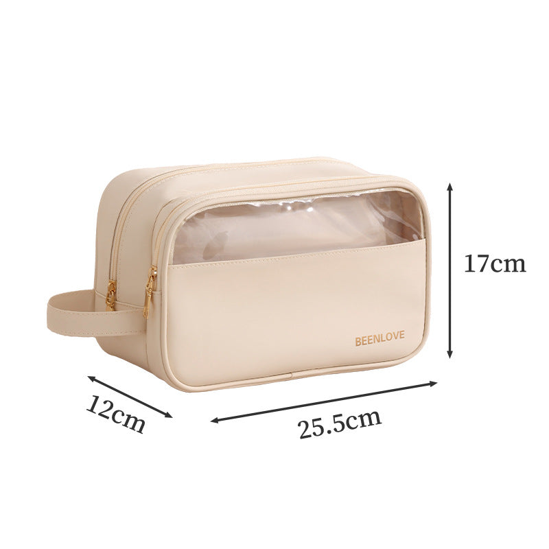 New Naisi Handheld Wet and Dry Wash Bag Makeup Bag Large Capacity Travel Divided Wash Bag