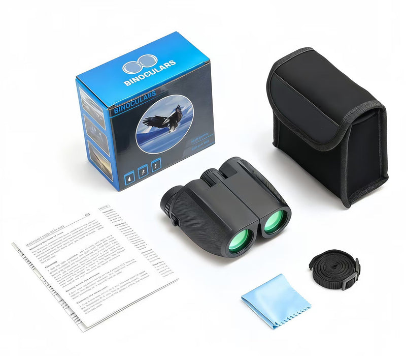 20x25 Compact Binoculars for Adults & Kids, High Power Waterproof Pocket Binoculars for Bird Watching, Hunting, Hiking, Travel