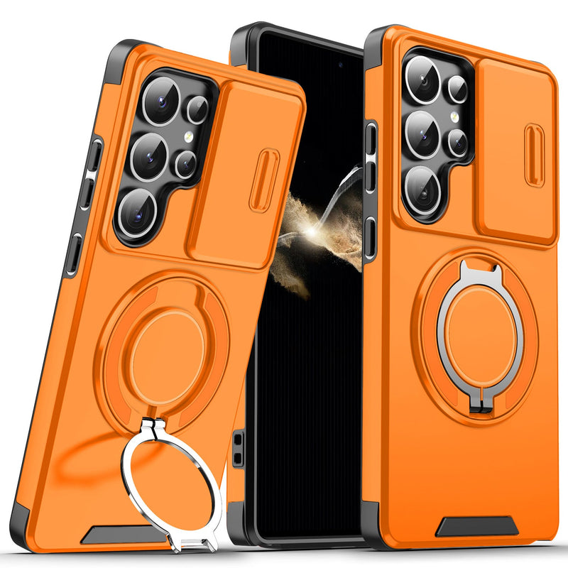 Suitable for Samsung S26 Ultra S25 phone case magnetic bracket S25 sliding window anti fall phone protective case