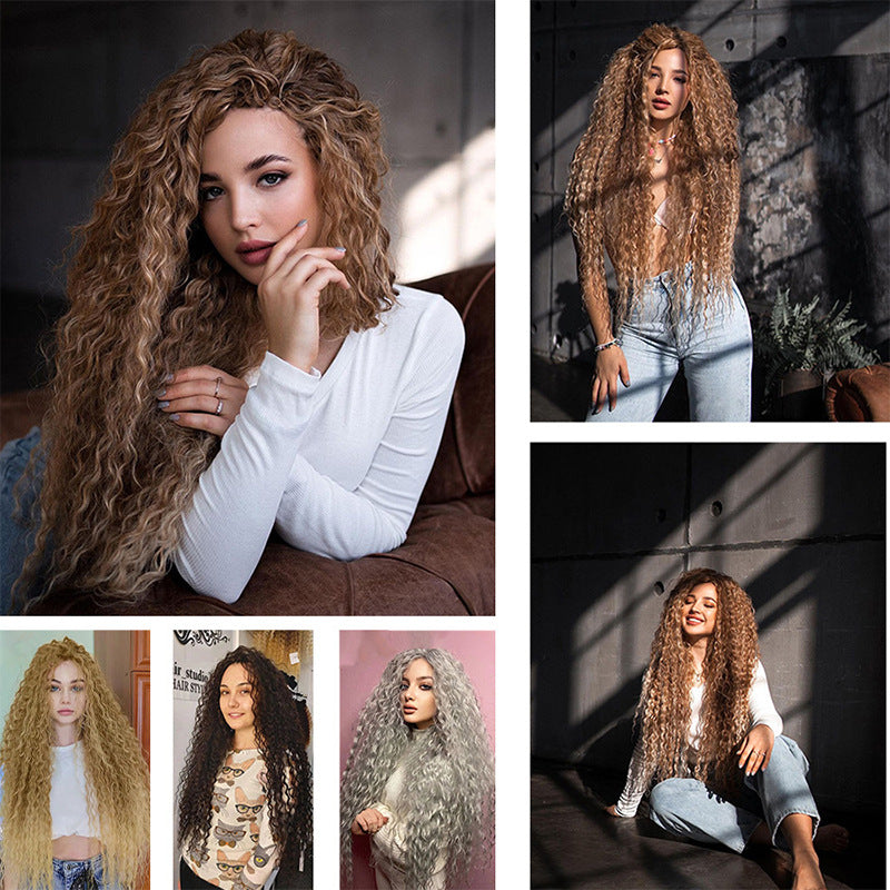 Crochet-style Synthetic Hair Extensions, Deep Wave Bulk Hair (30inch) Deep Wave Crochet Hair