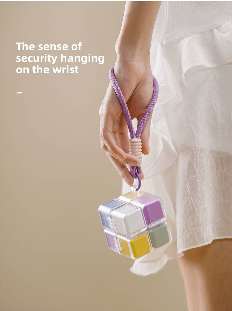 Rubik's Cube Portable Packaging Storage Box, 7-Day Weekly Portable Medication Storage Box