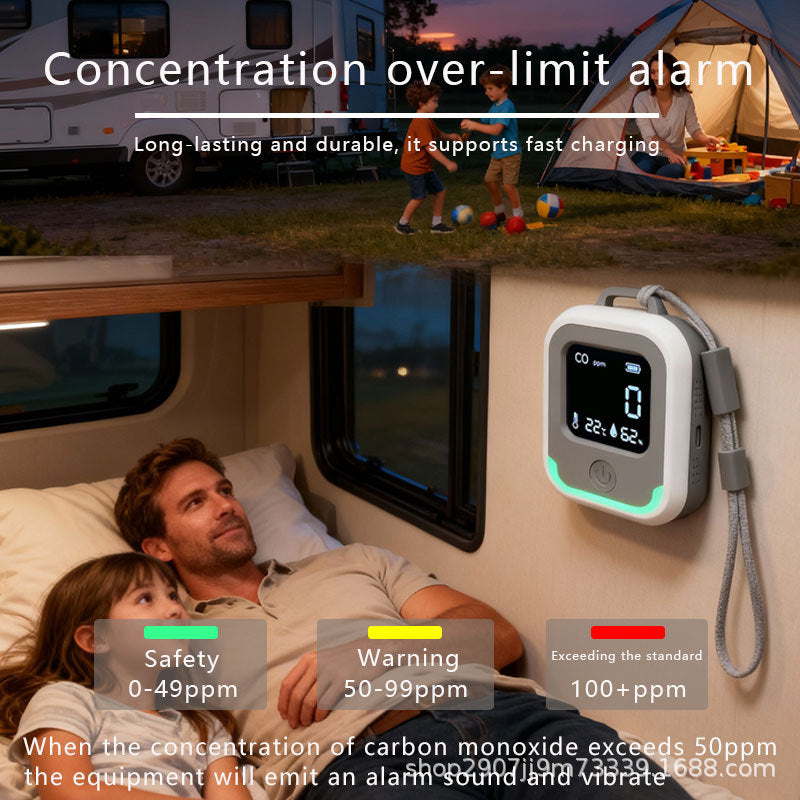 Portable Carbon Monoxide Detector, 3-in-1 CO Monitor