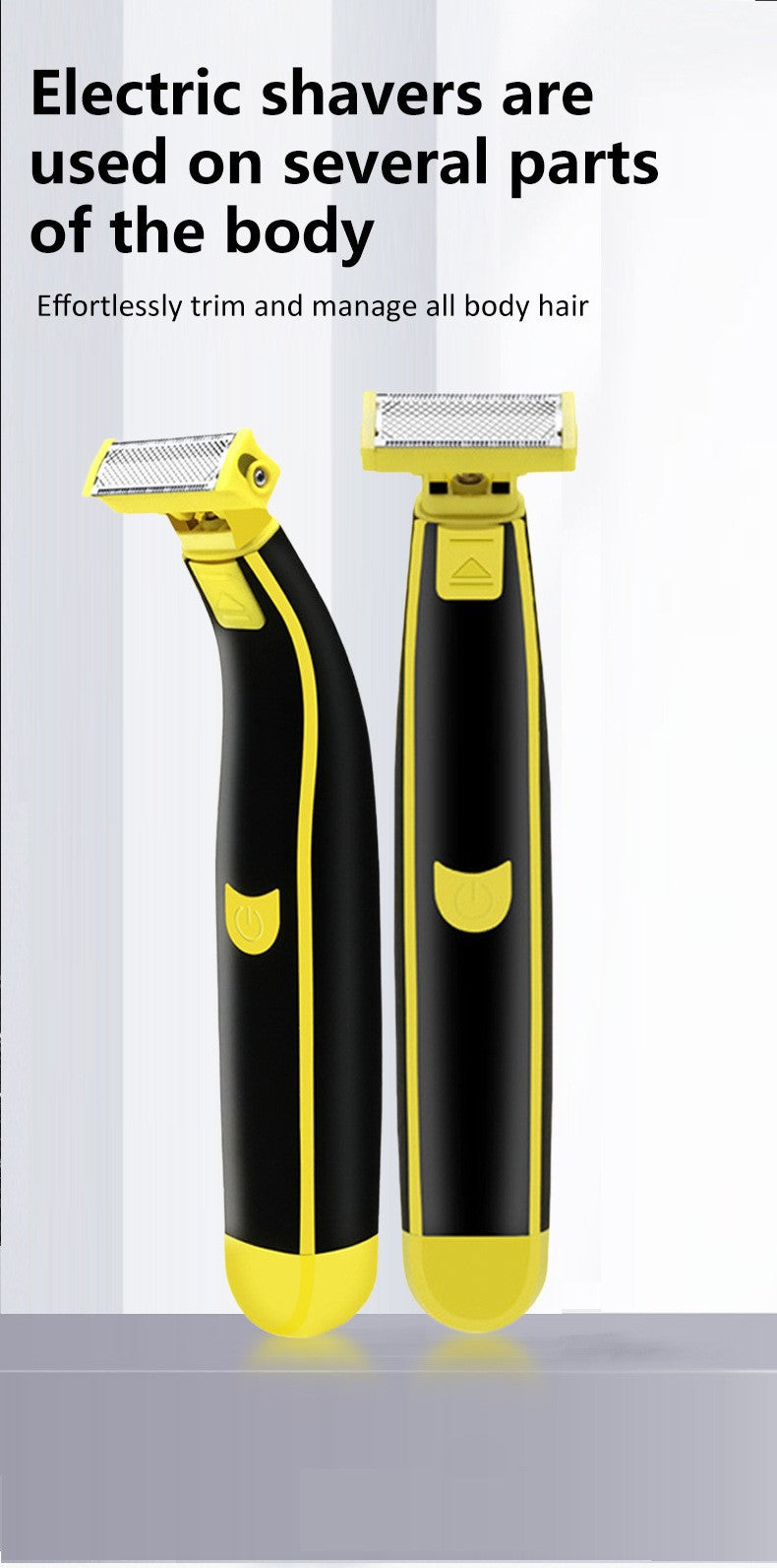 Body Groomer for Men, Waterproof Electric Shaver Trimmer for Body, Face, Pubic