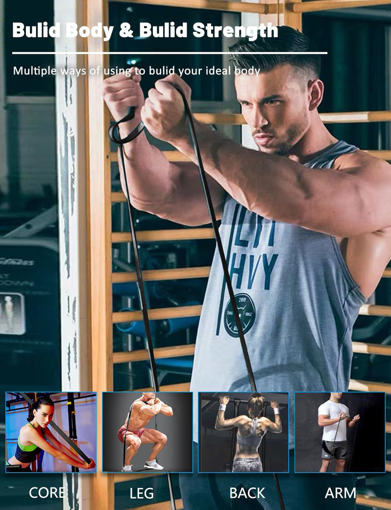 5 Packs Resistance Bands Set 50-125lbs Heavy Duty Exercise Bands for Pull Up Assist, Strength Training, Body Building