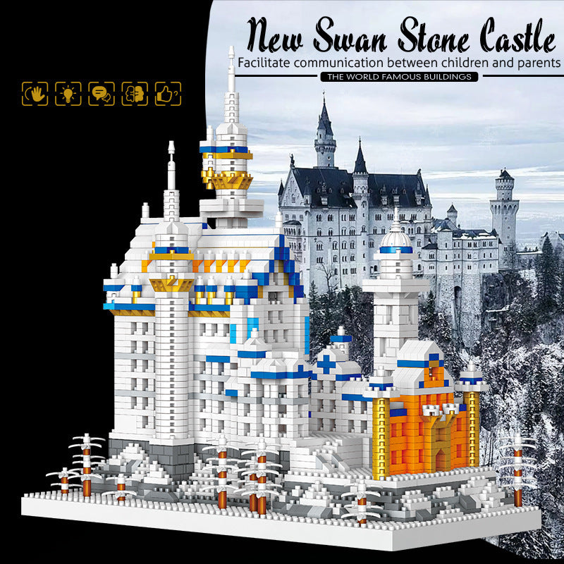 4200Pcs Neuschwanstein Castle Micro Building Blocks Set, World Famous Architecture Mini Bricks Model