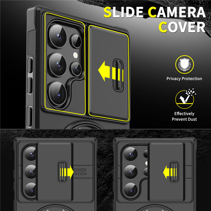 Slide Window Lens Protection Magnetic Ring for Samsung Galaxy S26 Ultra Armor case
