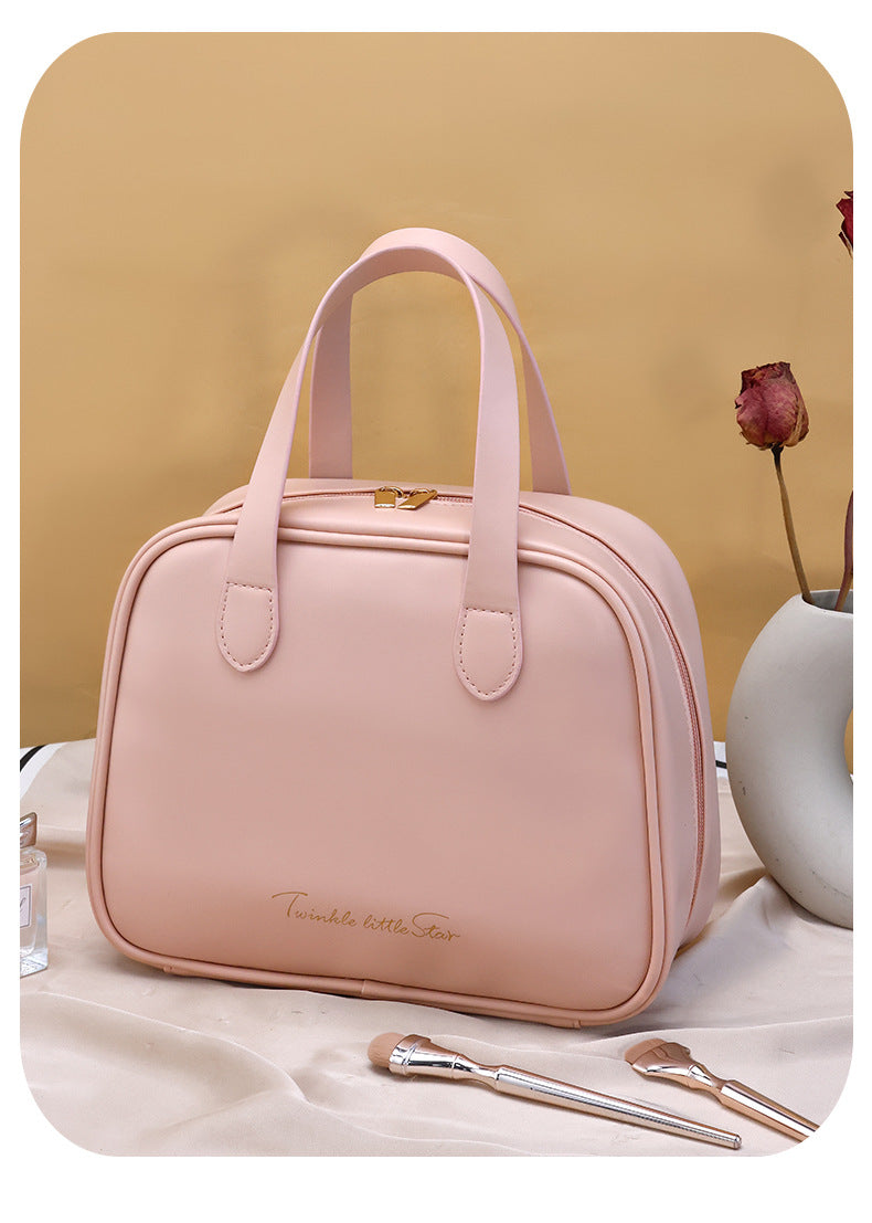 Large-capacity Makeup Box Waterproof PU Leather Toiletry Bag Girls' Handbag for Daily Travel Bag Multi-style