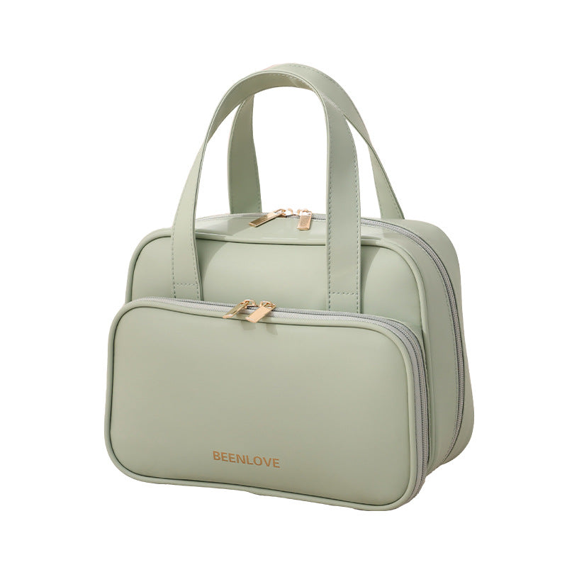 Spacious Water Resistant Cosmetic Bag with Zipper Closure & Soft Handle-Travel for Organizer Leak-proof Makeup Case