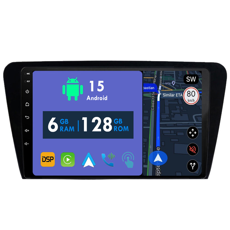 RoverOne Car Stereo Radio Bluetooth CarPlay GPS Navigation for Skoda Octavia 3 A7 2013 - 2018