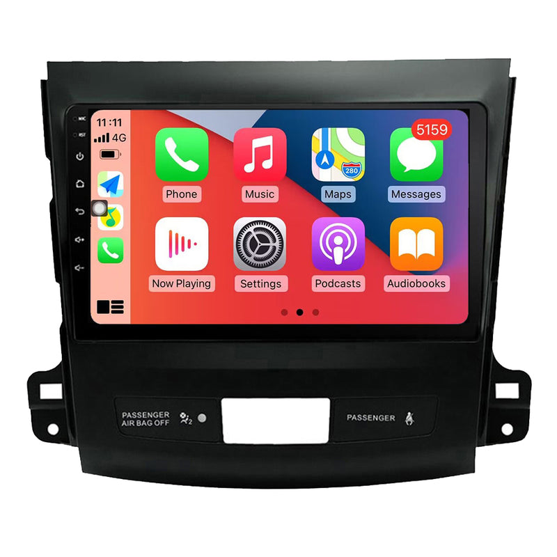 RoverOne Car Stereo Radio Bluetooth CarPlay GPS Navigation for Mitsubishi Outlander 2 CW0W 2005-2011 for Citroen C-Crosser for Peugeot 4007 2007-2012
