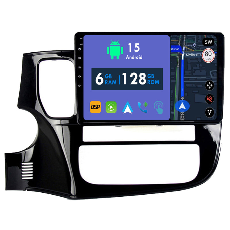 RoverOne Car Stereo Radio Bluetooth CarPlay GPS Navigation for Mitsubishi Outlander 3 GF0W GG0W 2012 - 2018