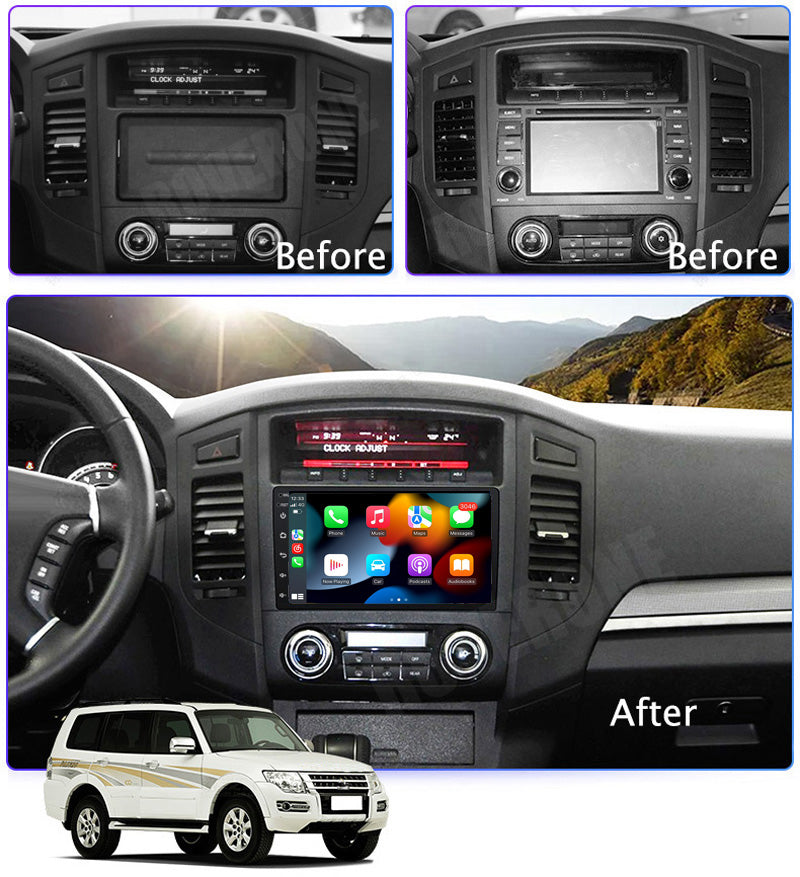RoverOne Car Stereo Radio Bluetooth CarPlay GPS Navigation for Mitsubishi Pajero 4 V80 V90 2006 - 2014