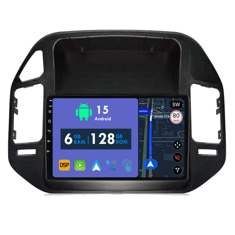 RoverOne Car Stereo Radio Bluetooth CarPlay GPS Navigation for Mitsubishi Pajero 3 V70 V60 1999 - 2006