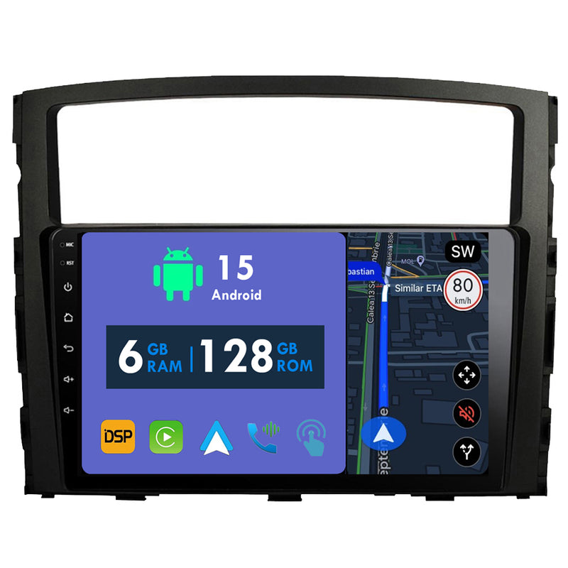 RoverOne Car Stereo Radio Bluetooth CarPlay GPS Navigation for Mitsubishi Pajero 4 V80 V90 2006 - 2014