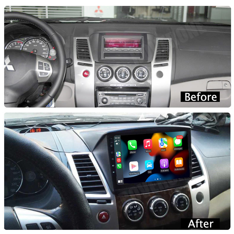 RoverOne Car Stereo Radio Bluetooth CarPlay GPS Navigation for Mitsubishi Pajero Sport 2 L200 Triton 2008 - 2016