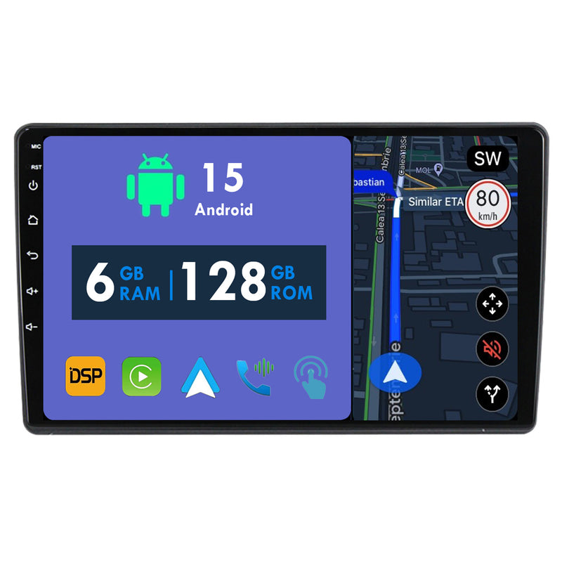 RoverOne Car Stereo Radio Bluetooth CarPlay GPS Navigation for VW Sharan Touran for Skoda Octavia Fabia 2 Rapid
