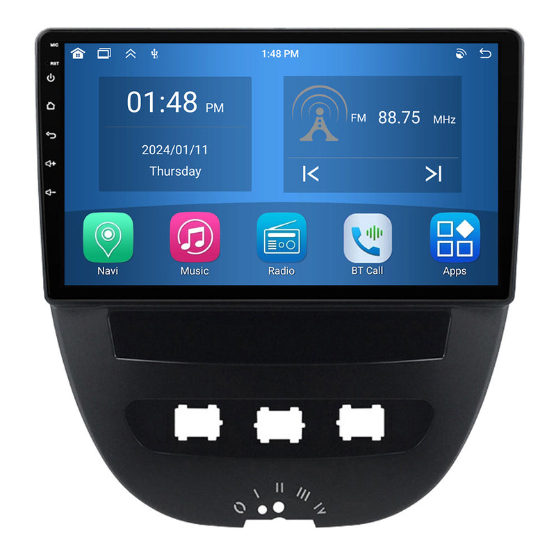 RoverOne Car Stereo Radio Bluetooth CarPlay GPS Navigation for Peugeot 107 for Toyota Aygo 2005 - 2014