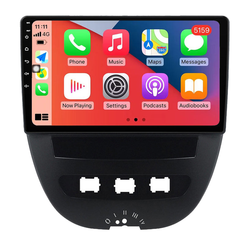 RoverOne Car Stereo Radio Bluetooth CarPlay GPS Navigation for Peugeot 107 for Toyota Aygo 2005 - 2014
