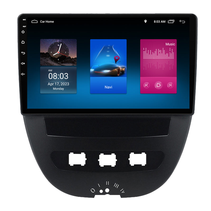 RoverOne Car Stereo Radio Bluetooth CarPlay GPS Navigation for Peugeot 107 for Toyota Aygo 2005 - 2014
